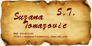 Suzana Tomazović vizit kartica